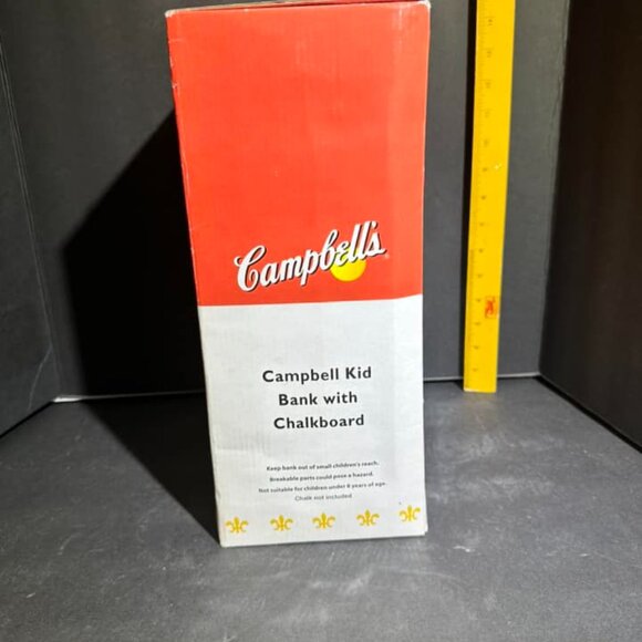 Vintage 2004 Campbell's Soup Kid Bank w/ Chalkboard & Box - Picture 4 of 4